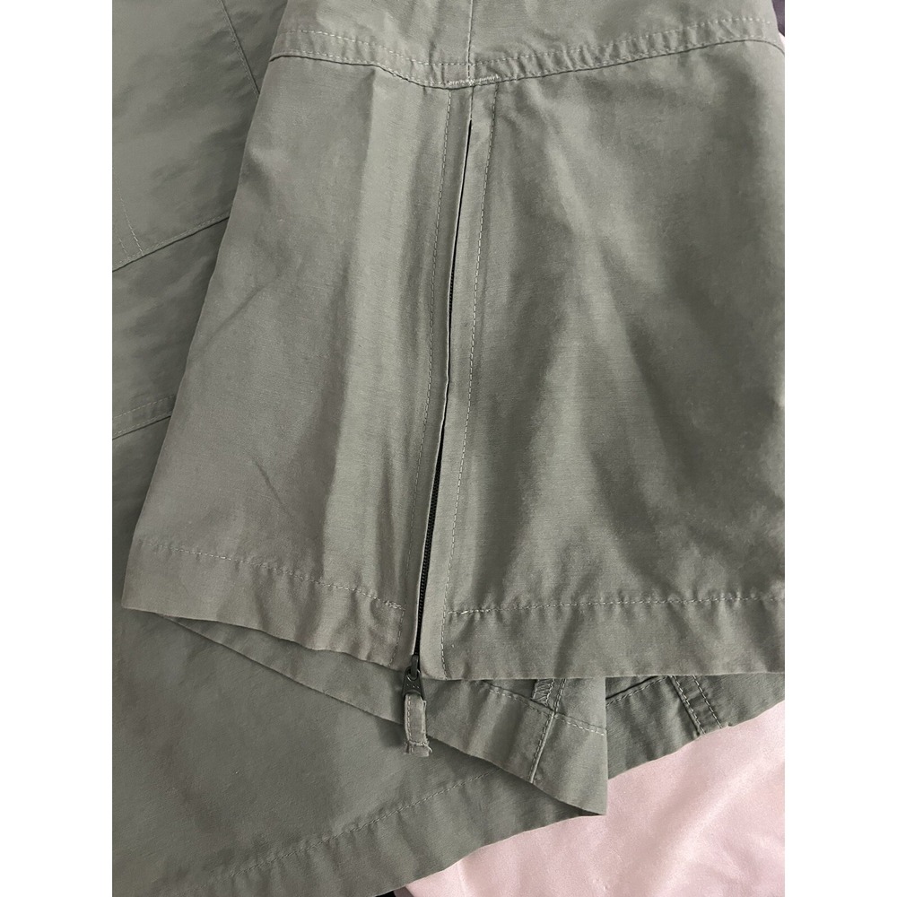 Woolrich Utility Midi Skirt Olive Green Size 6 Size Zipper Back Pockets - Picture 5 of 8